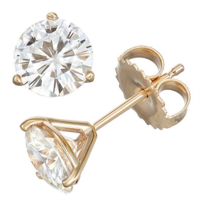 Moissanite Martini Stud Earrings (2 ct. t.w. Diamond Equivalent) in 14k White or Yellow Gold Product Image