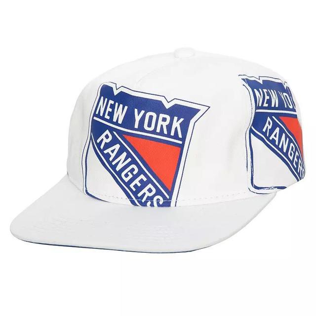 Mens Mitchell & Ness White New York Rangers In Your Face Deadstock Snapback Hat Product Image