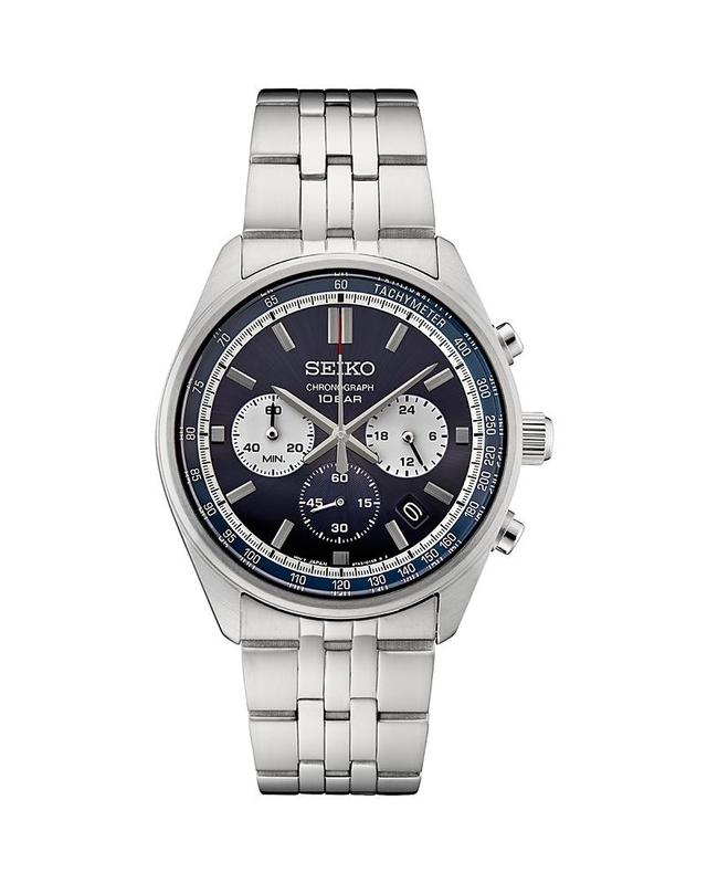 Seiko Mens Chronograph Essentials Stainless Steel Bracelet Watch 42mm Product Image