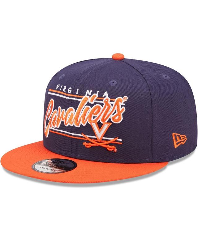 Mens New Era Navy Virginia Cavaliers Team Script 9FIFTY Snapback Hat Product Image