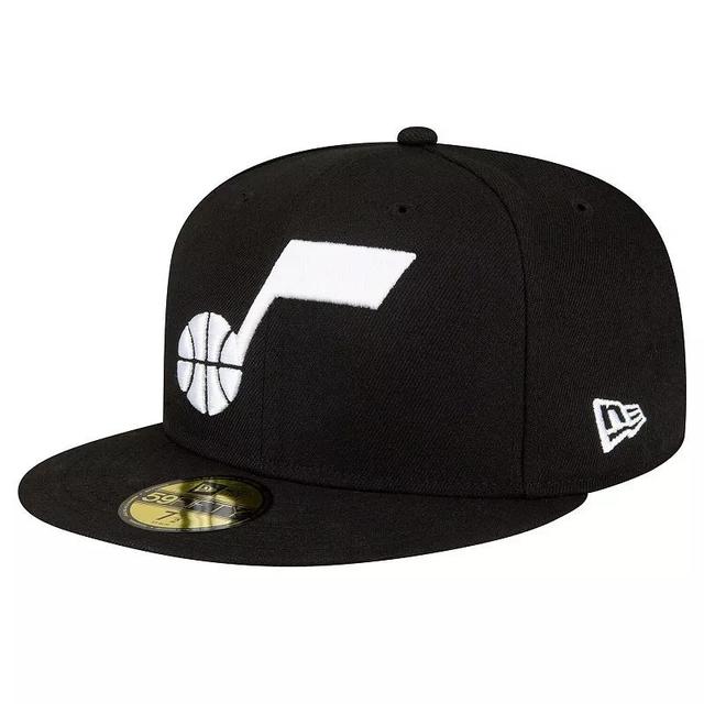 Mens New Era Black Utah Jazz 59FIFTY Fitted Hat Product Image