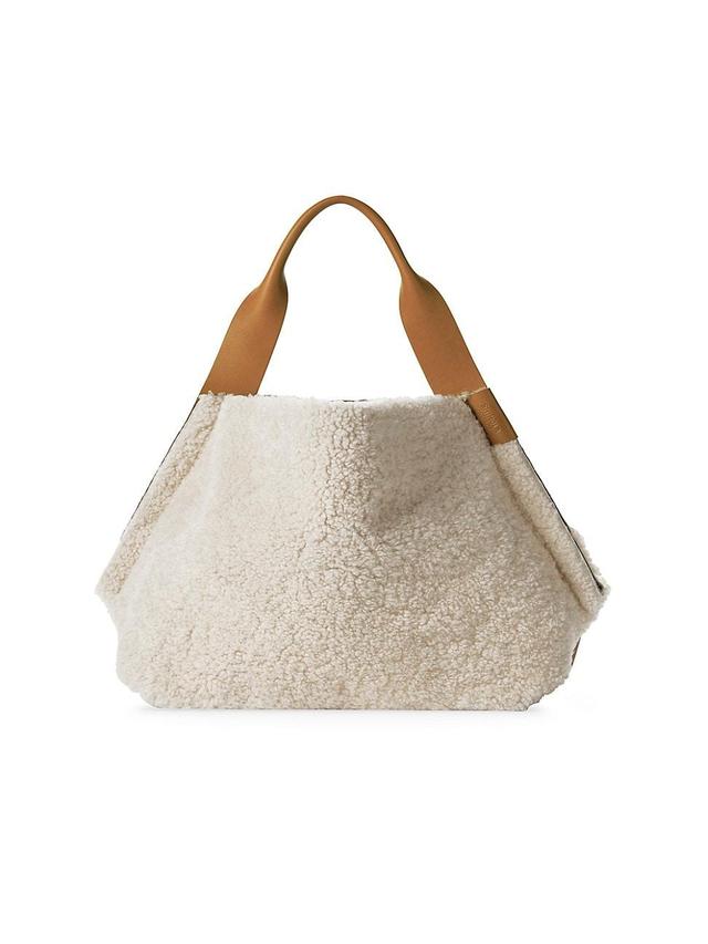 Womens The Runwell Shearling Shoulder Bag Product Image