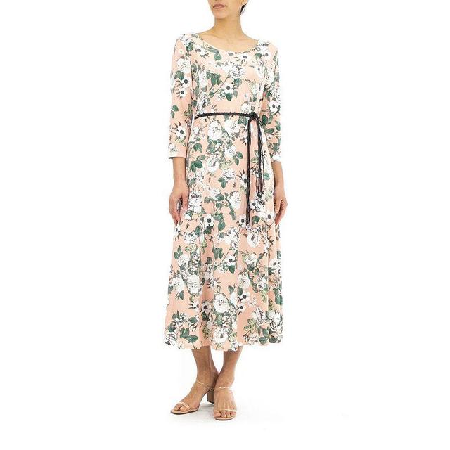 Womens Nina Leonard Sylvania Floral Midi Dress Product Image