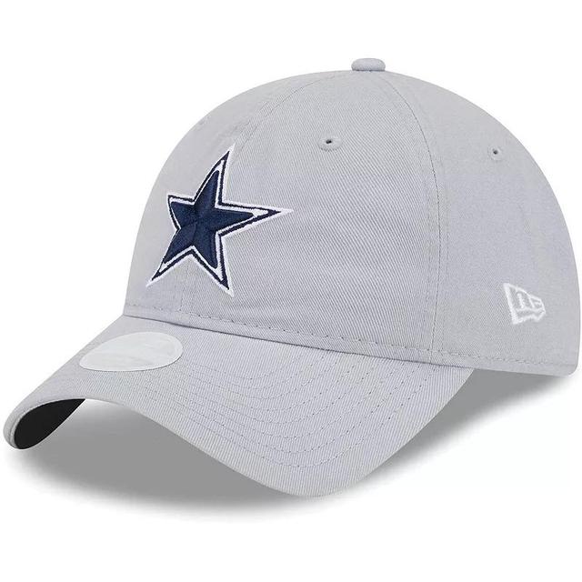 Womens New Era Gray Dallas Cowboys Main Core Classic 2.0 9TWENTY Adjustable Hat Product Image