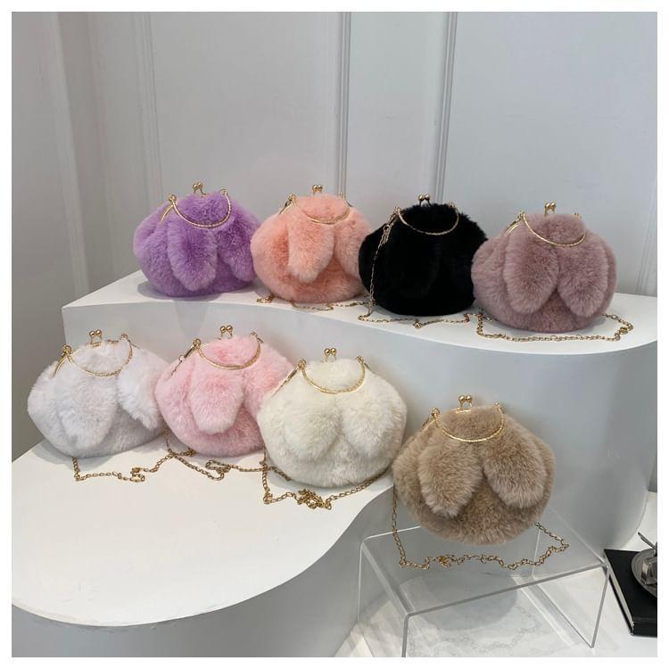 Chain Strap Rabbit Ear Fluffy Crossbody Bag Product Image