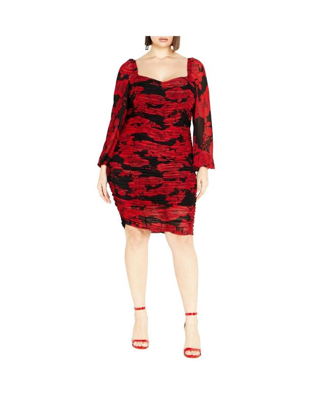 City Chic Womens Alia Print Dress Product Image