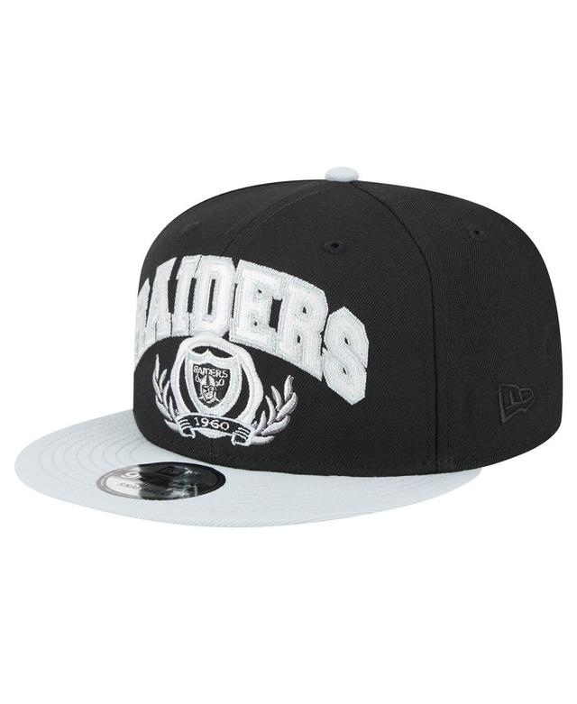 Mens New Era /Silver Las Vegas Raiders Team Establish 9FIFTY Snapback Hat Product Image