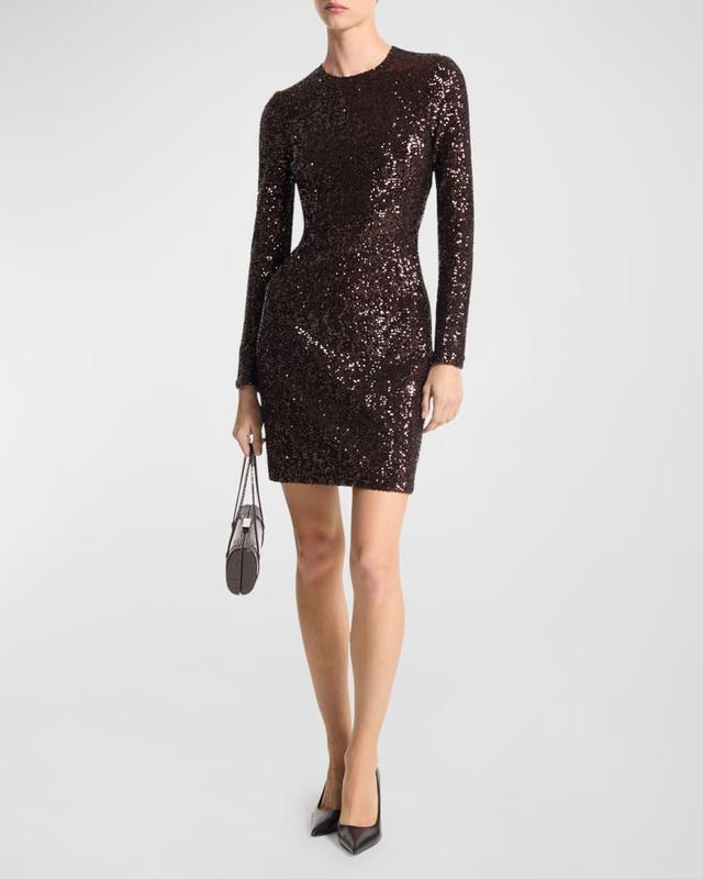 Sequin Long Sleeve Mini Dress Product Image