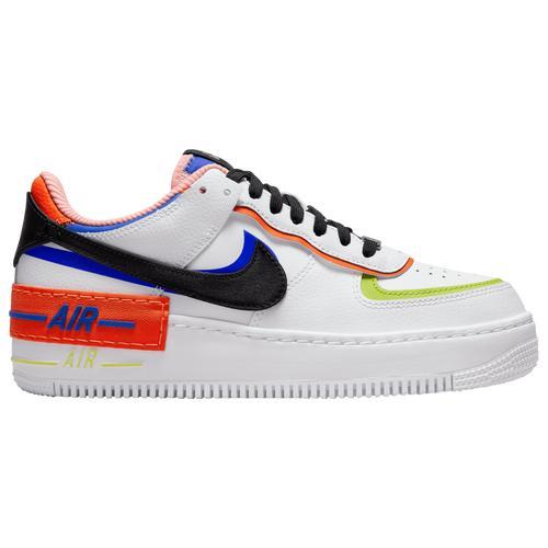 Nike Womens Air Force 1 Shadow - Basketball Shoes White/Black/Blue Product Image