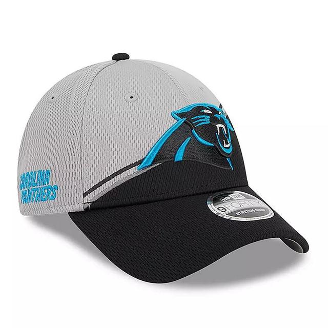 Mens New Era Gray/Black Carolina Panthers 2023 Sideline 9FORTY Adjustable Hat Product Image