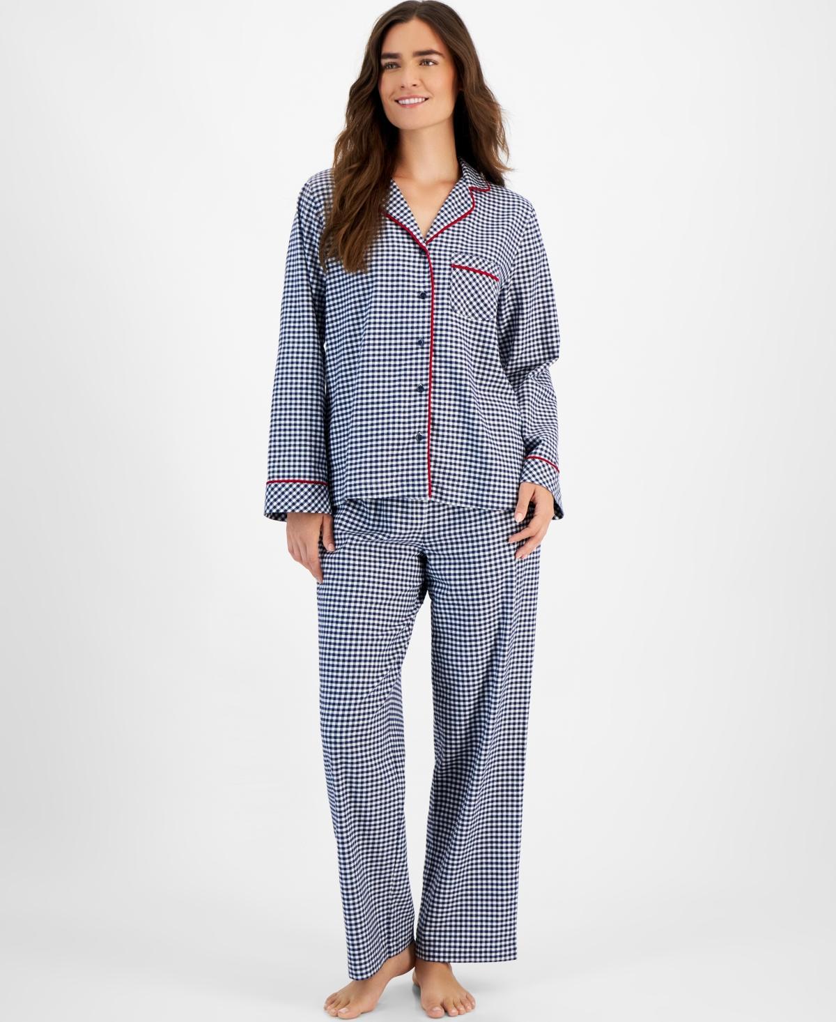 Charter Club Womens 2-Pc. Cotton Flannel Pajamas Set, Created for Macys Product Image