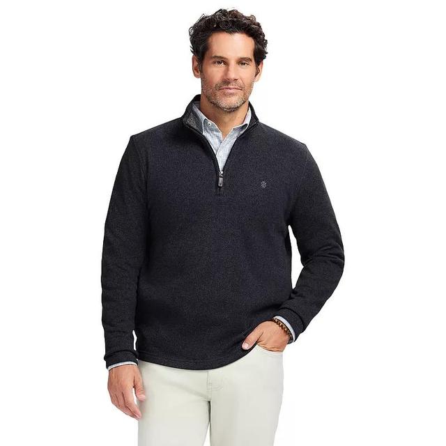 Mens IZOD Thermasoft Quarter-Zip Fleece Sweater Blue Blazer Product Image