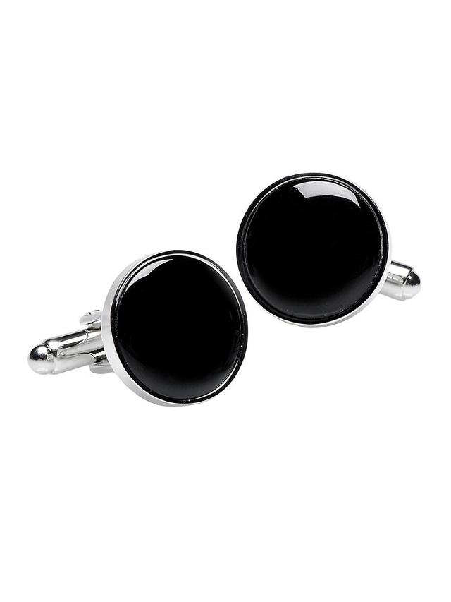 Gold and Onyx Cuff Links, Multicolor Product Image