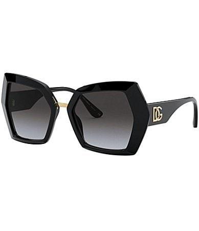 Dolce  Gabbana Womens Black DG4377 54mm Butterfly Sunglasses Product Image