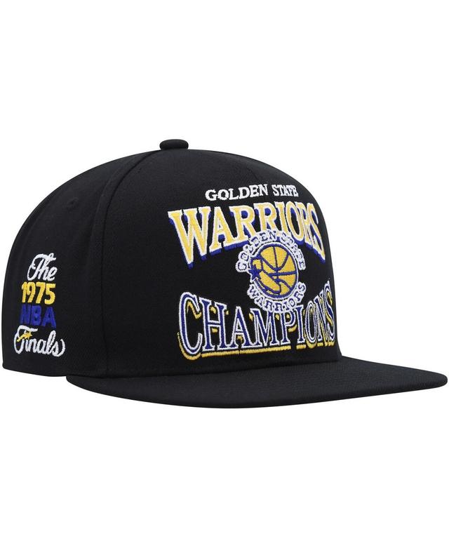 Mens Mitchell & Ness Black Golden State Warriors Hardwood Classics Soul Champions Era Diamond Snapback Hat Product Image