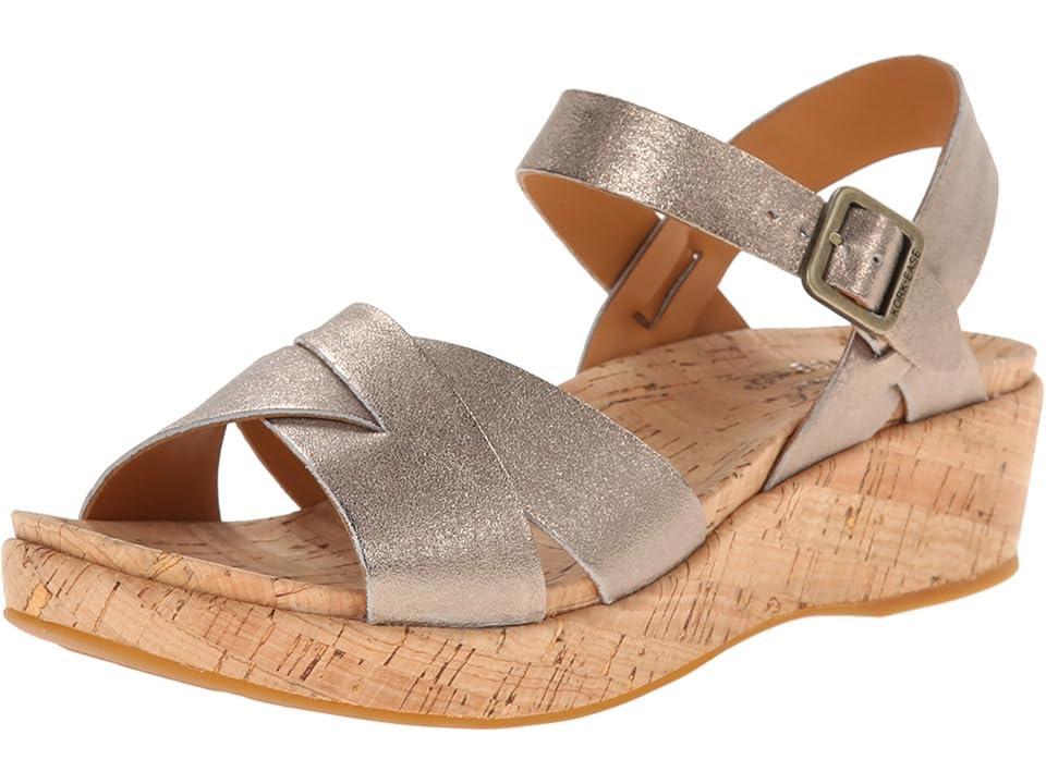 Kork-Ease Myrna Ankle Strap Banded Leather  Cork Wedge Sandals Product Image