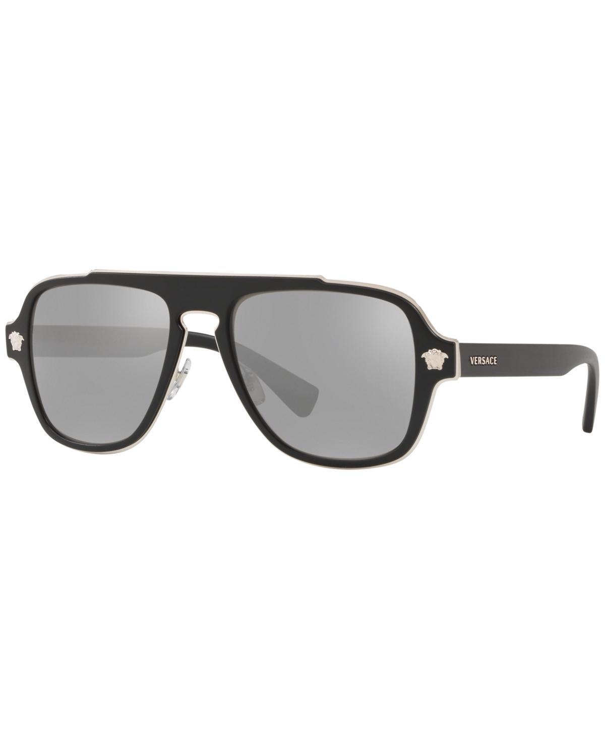 Versace 56mm Mirrored Aviator Sunglasses Product Image