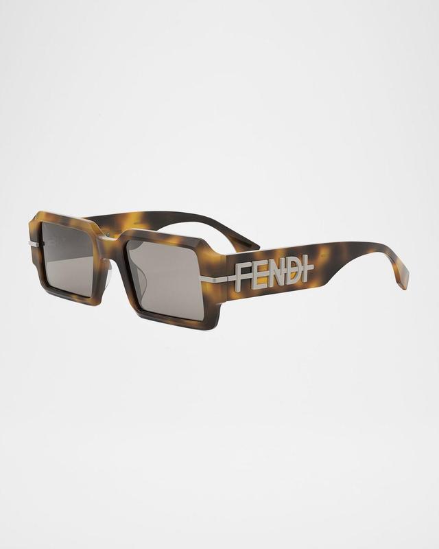 Mens Fendigraphy Acetate Rectangle Sunglasses Product Image