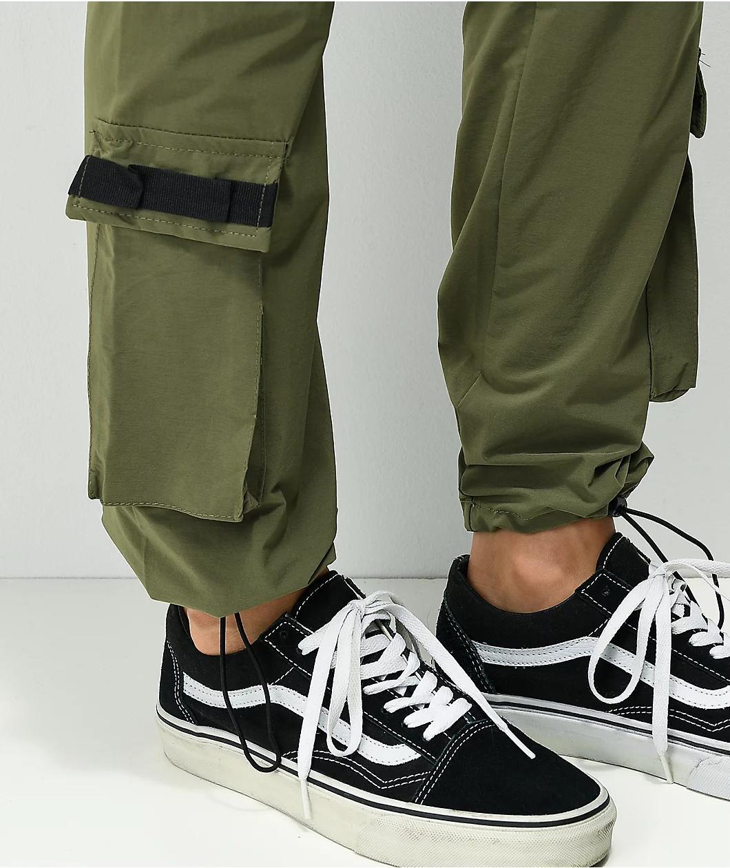 American Stitch Olive Nylon Cargo Pants Product Image