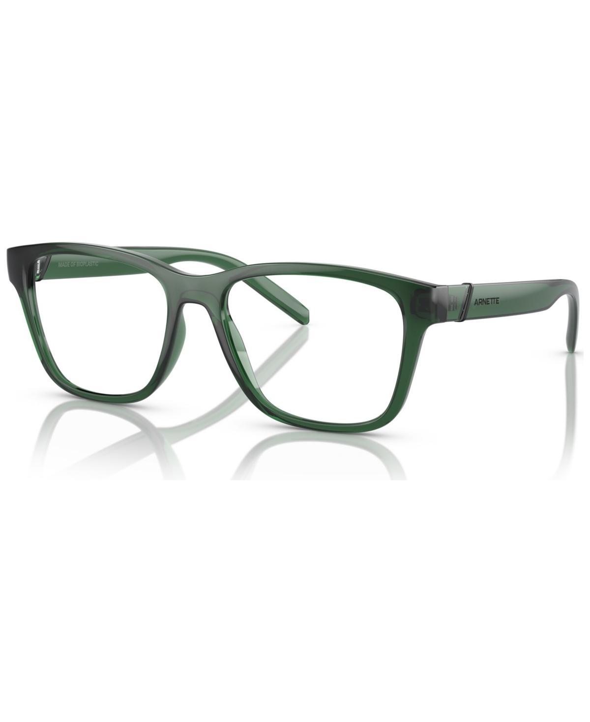 Arnette Mens Square Eyeglasses, AN7229 53 - Transparent Alpin Green Product Image