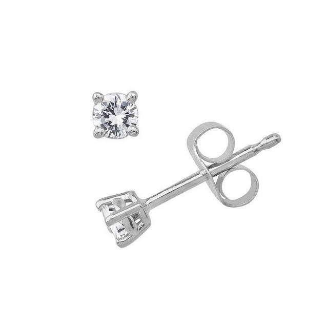 10k Gold 1/10-ct. T.W. Diamond Stud Earrings, Womens, White Product Image