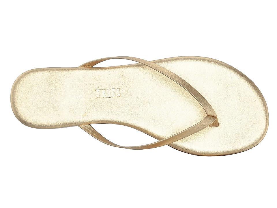 Womens Metallics Leather Flip Flops Product Image