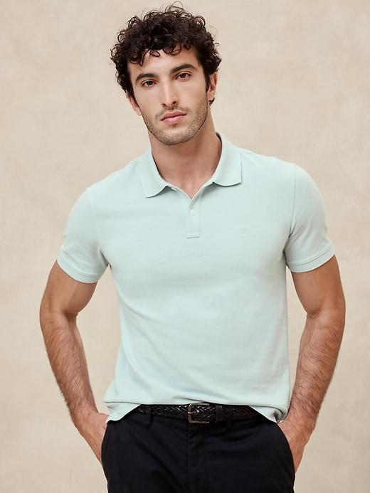 Slim Cotton Pique Polo Product Image