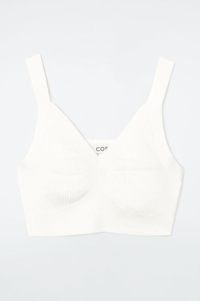 RIBBED-KNIT BRALETTE Product Image