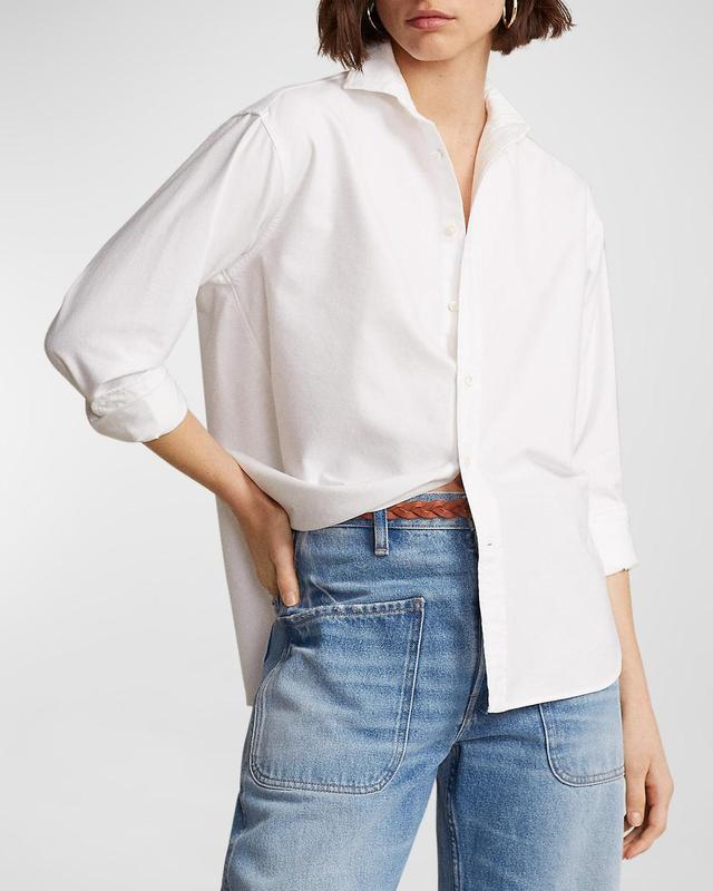 Womens Cotton Button-Up Shirt Product Image