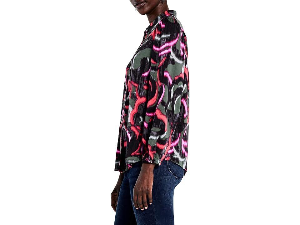 NIC+ZOE Neon Doodle Live in Shirt Multi) Women's Clothing Product Image