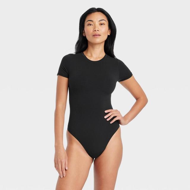 Womens Luxury Collection 4-Way Stretch Short Sleeve Bodysuit - Auden Black XS Product Image