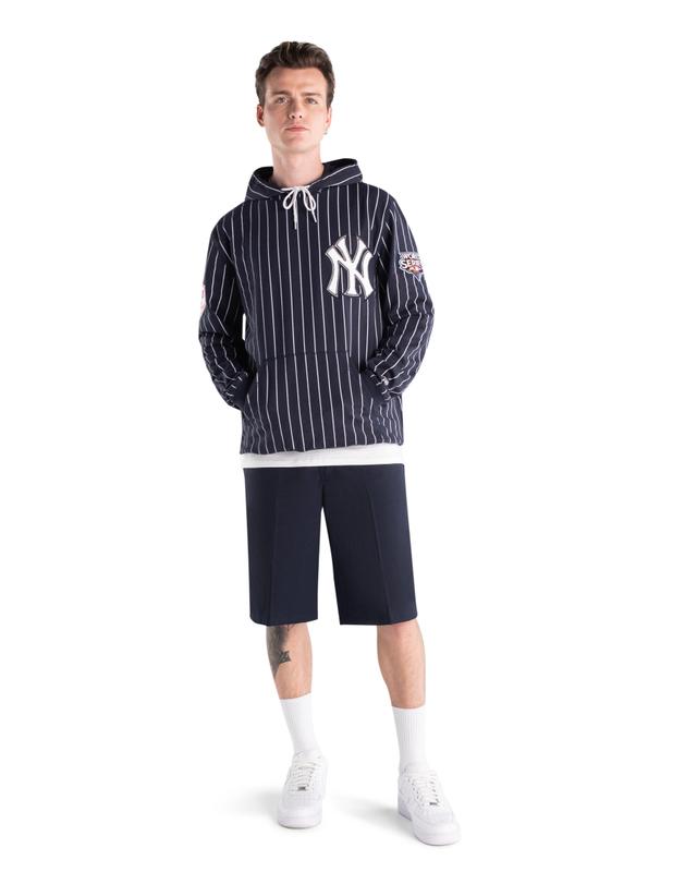 New York Yankees Logo Select Pinstripe Hoodie Male Product Image