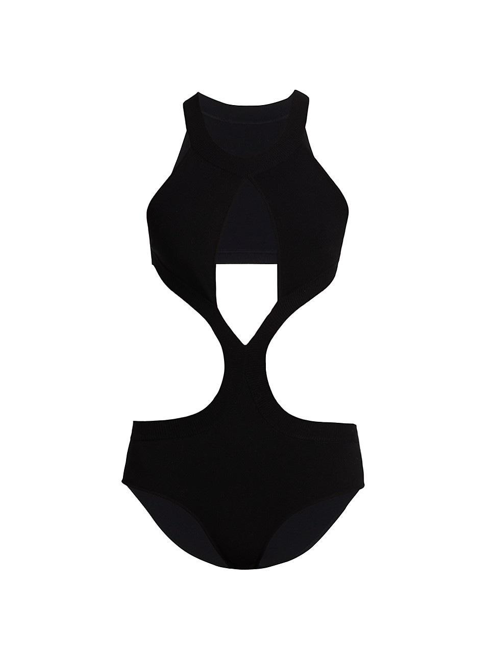 Womens Knit Cut-Out Bodysuit Product Image