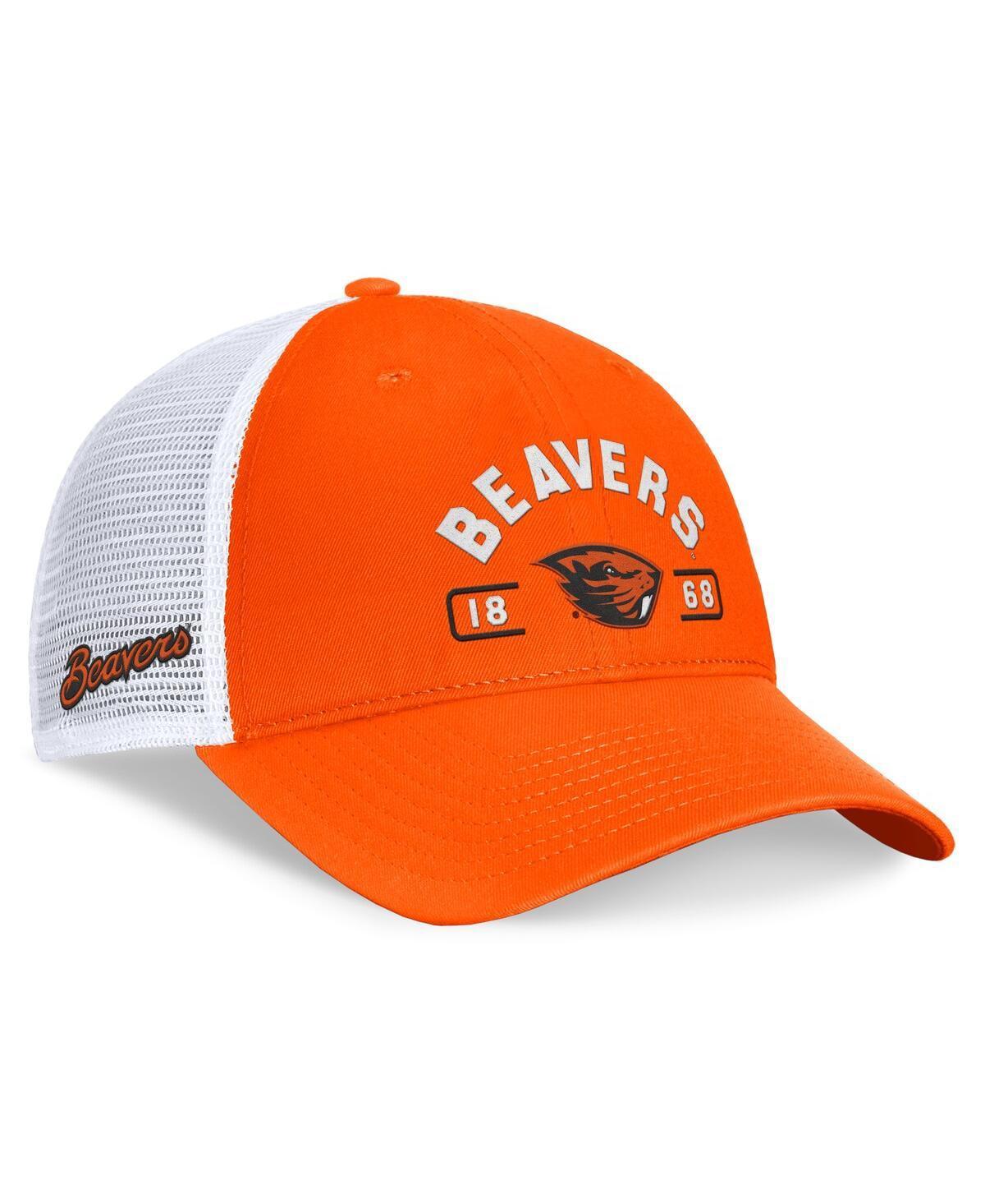 Top of the World Mens Orange Oregon State Beavers Free Kick Trucker Adjustable Hat - Orange, White Product Image