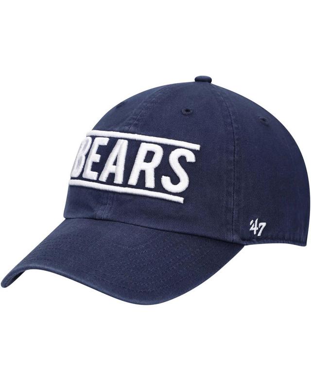 Mens Navy Chicago Bears Clean Up Script Adjustable Hat Product Image