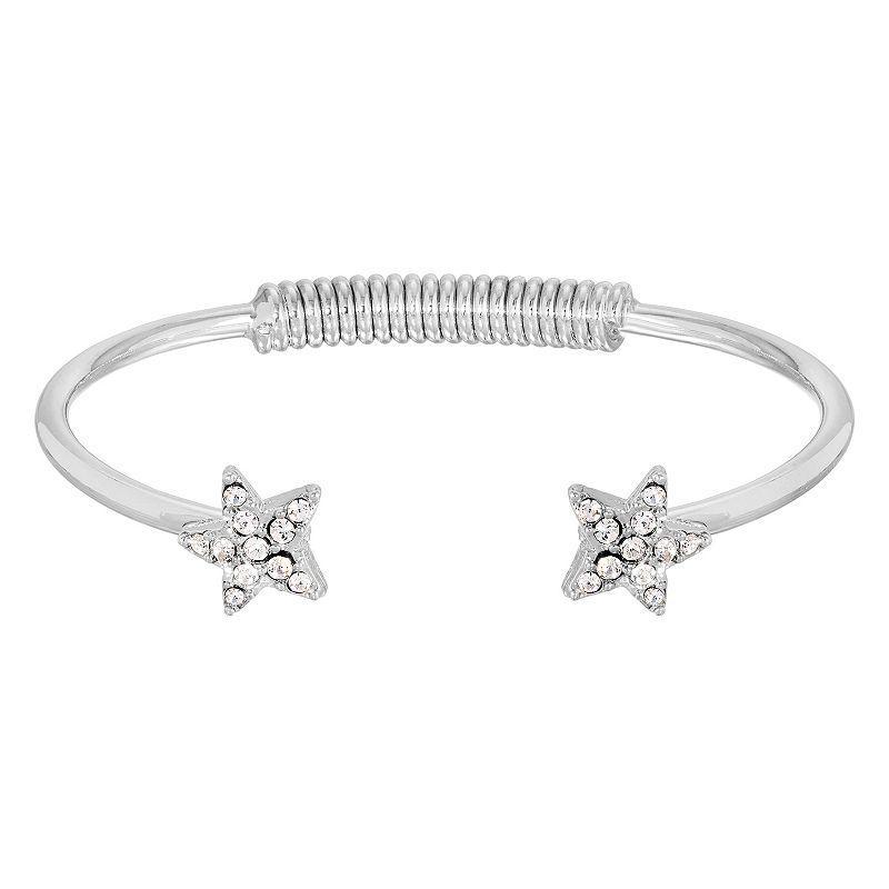 2028 Silver-Tone Crystal Star Spring Bracelet Product Image