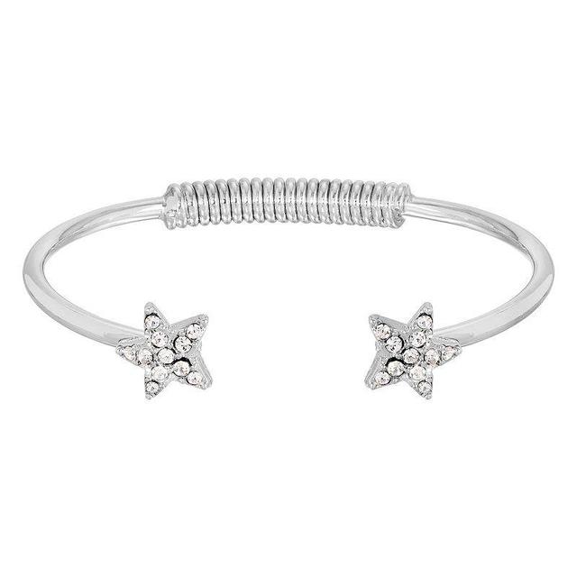 2028 Silver-Tone Crystal Star Spring Bracelet Product Image