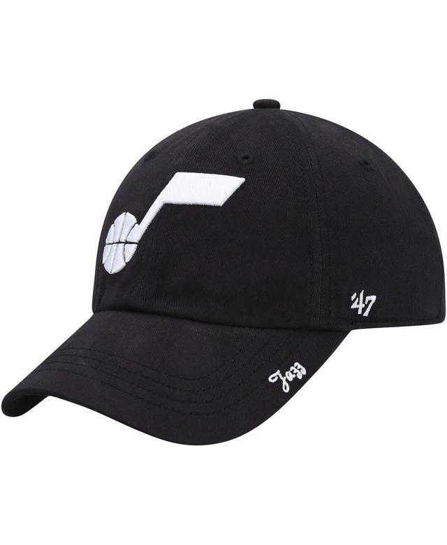 Womens 47 Black Utah Jazz Miata Clean Up Adjustable Hat Product Image