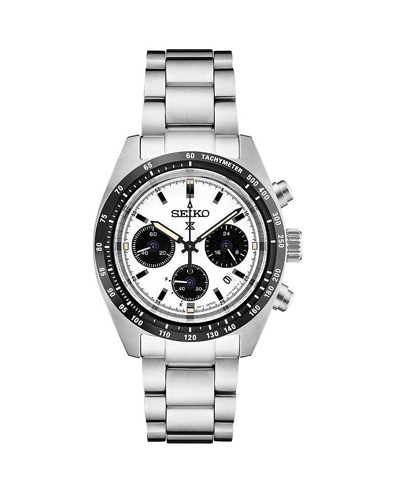 Seiko Mens Chronograph Prospex Speedtimer Solar Stainless Steel Bracelet Watch 39mm Product Image