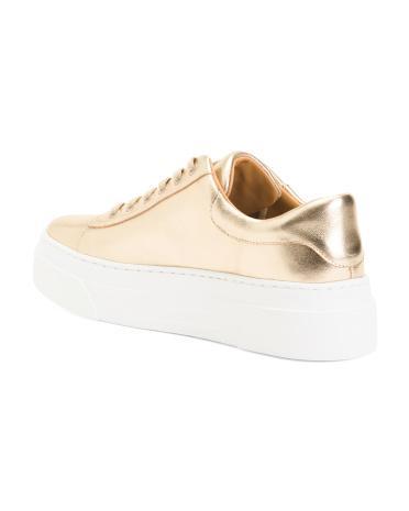 Amanda Lace Up Leather Sneakers for Women Product Image