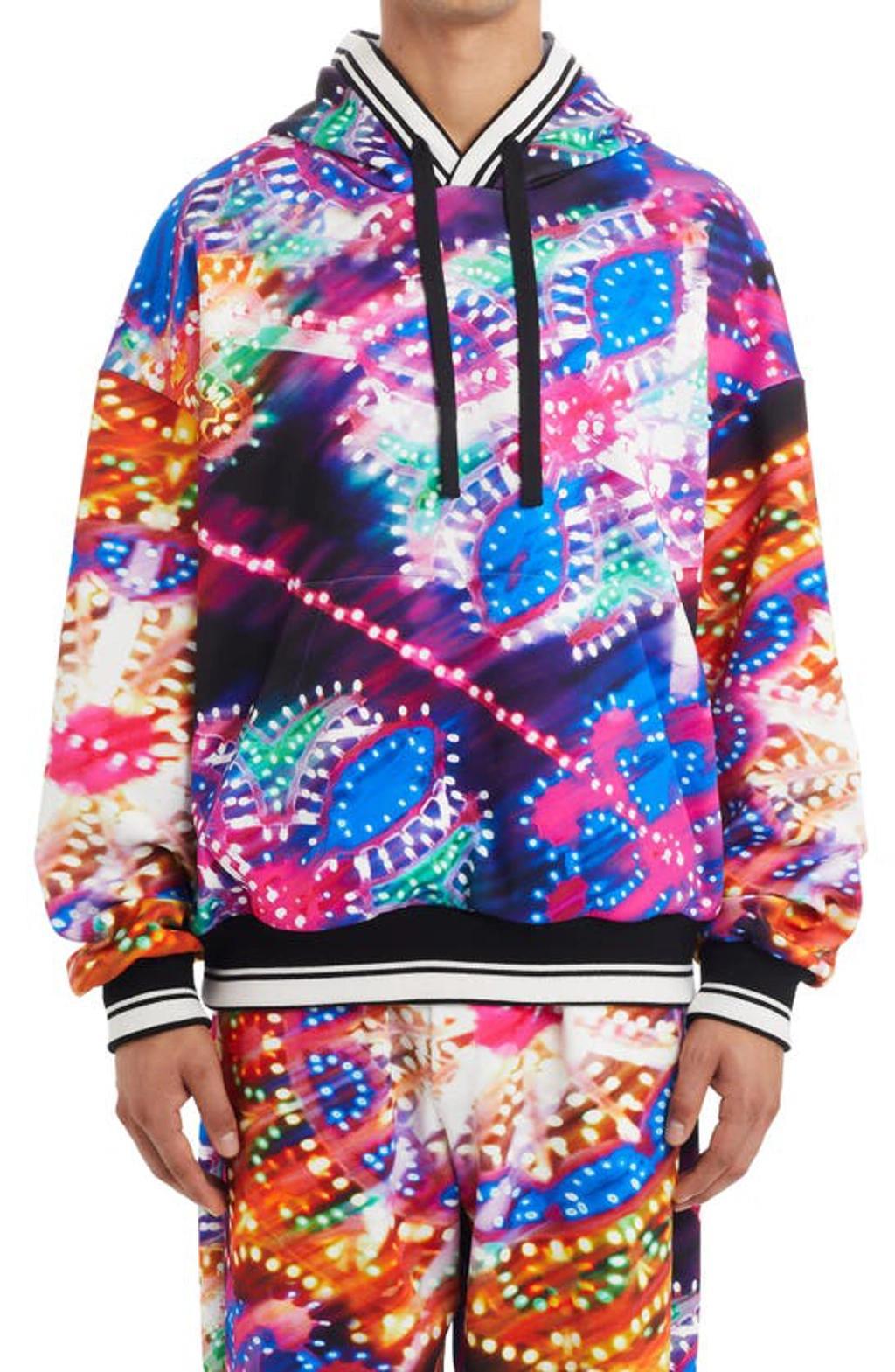 Luminaire-print Stretch-cotton Hoodie In Luminarie Product Image