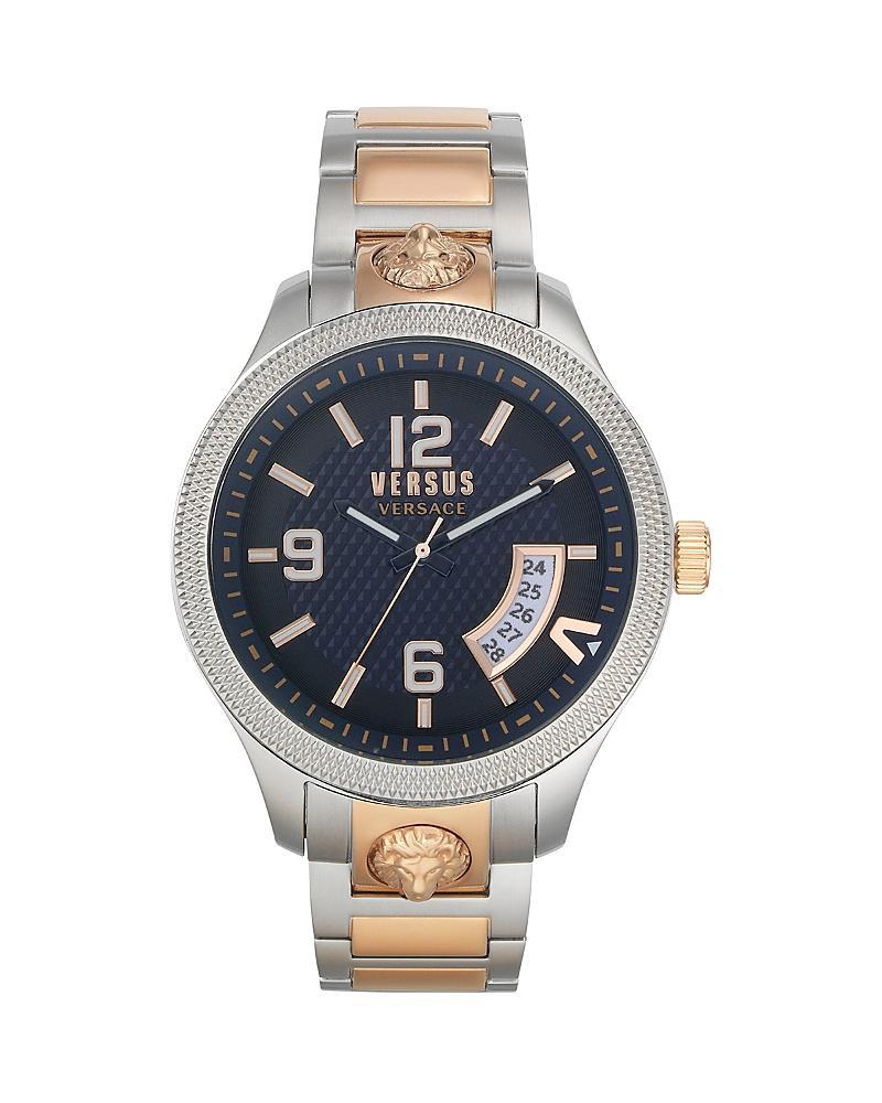 Versus Versace Mens Reale Three Hand Date Two-Tone Stainless Steel Watch 44mm Product Image