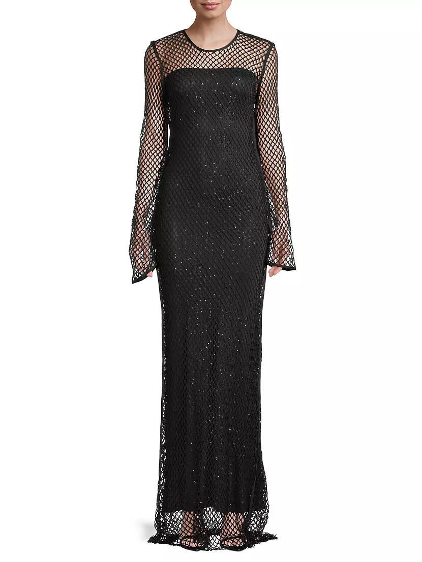 Vivianna Sheer Netted Gown Product Image