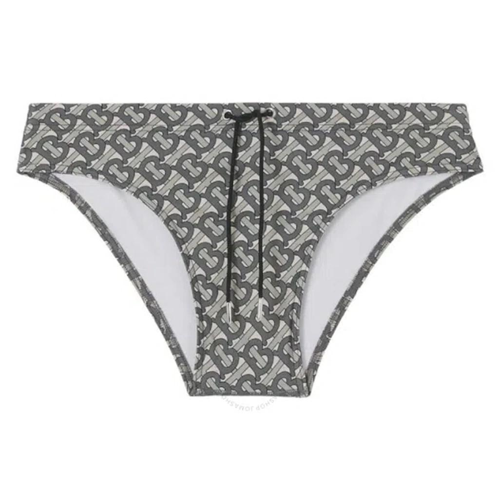 BURBERRY Men's Mid Grey Grayes Monogram Swim Briefs Product Image