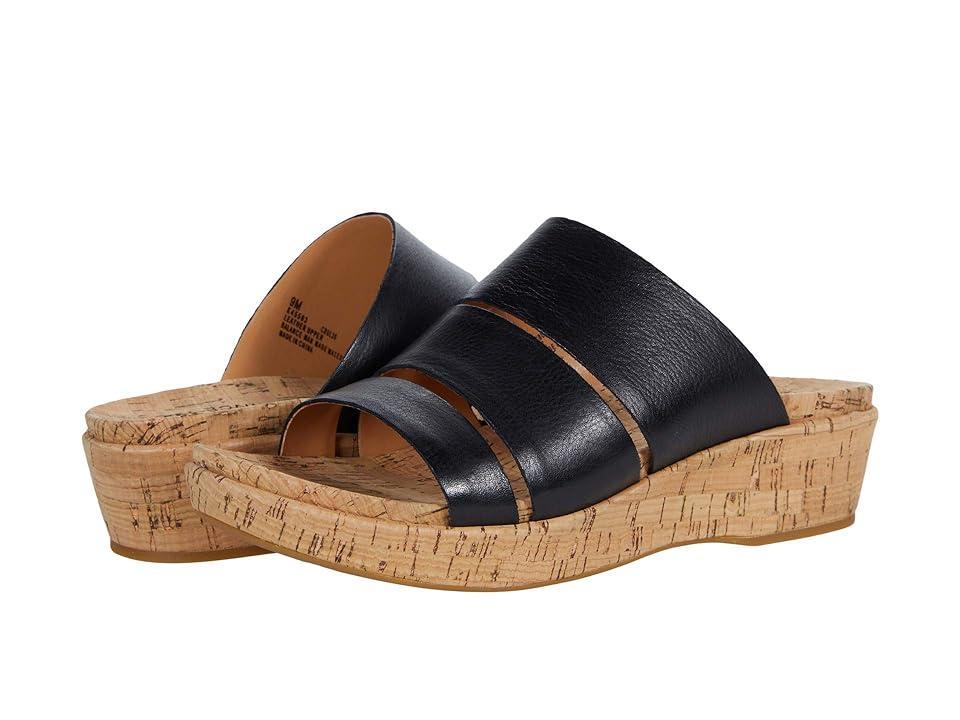 Kork-Ease Menzie Banded Leather Cork Platform Wedge Slide Sandals Product Image
