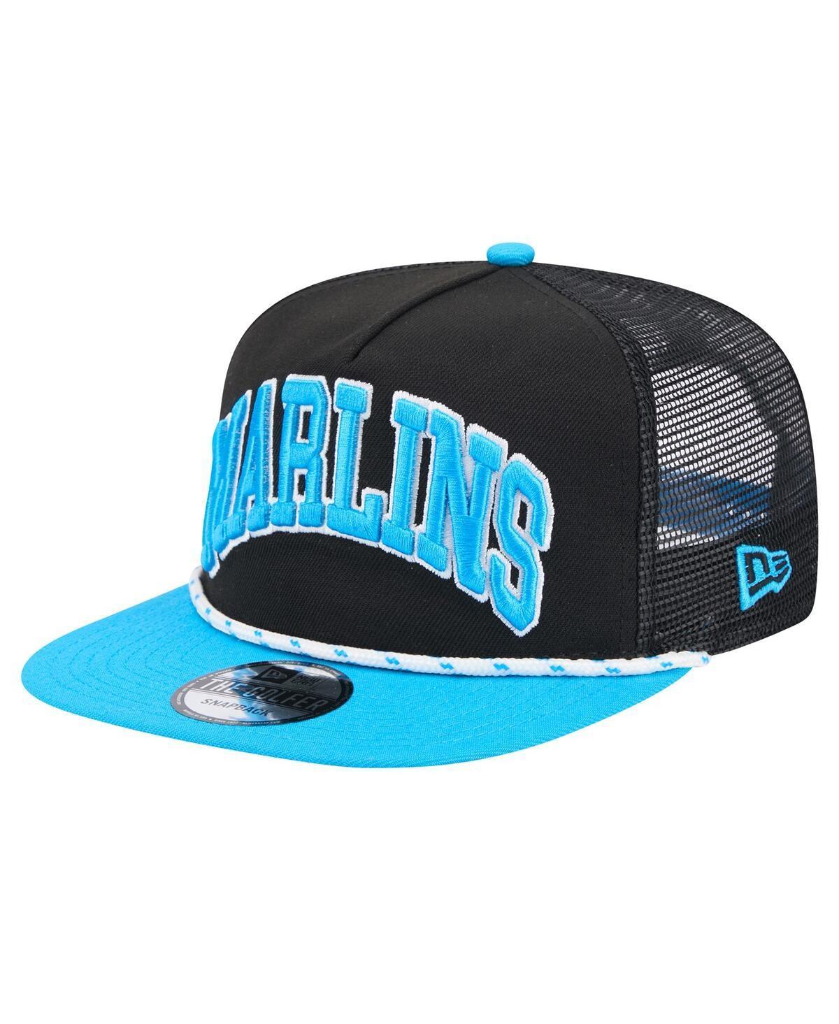 Mens New Era Miami Marlins Throwback Meshback Golfer Hat Product Image