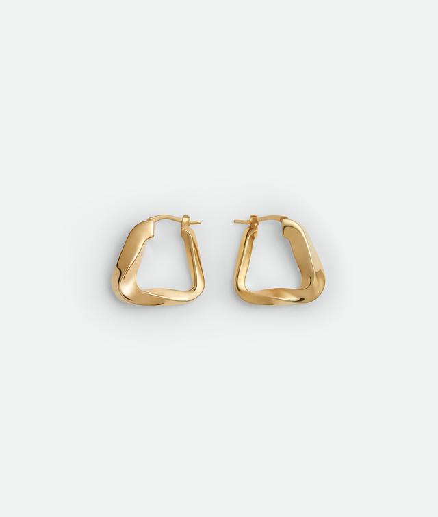 Small Twist Triangle Hoop Earrings Product Image