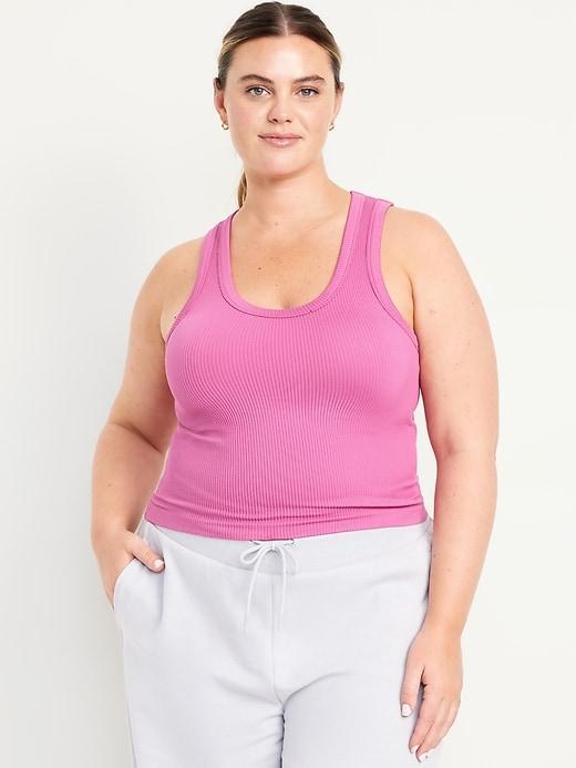 Fitted Seamless Ribbed Tank Top Product Image