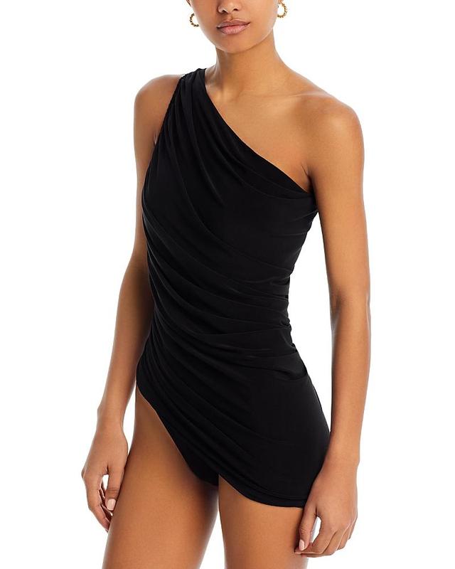 Norma Kamali Diana One-Shoulder One-Piece Swimsuit Product Image