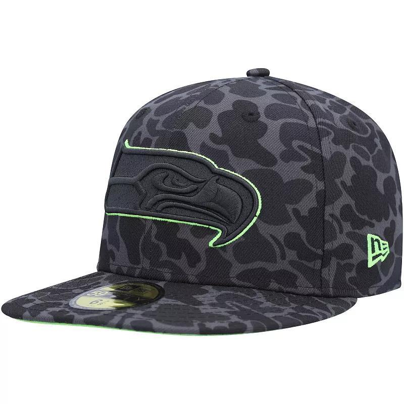 Mens New Era Seattle Seahawks Amoeba Camo 59FIFTY Fitted Hat Product Image